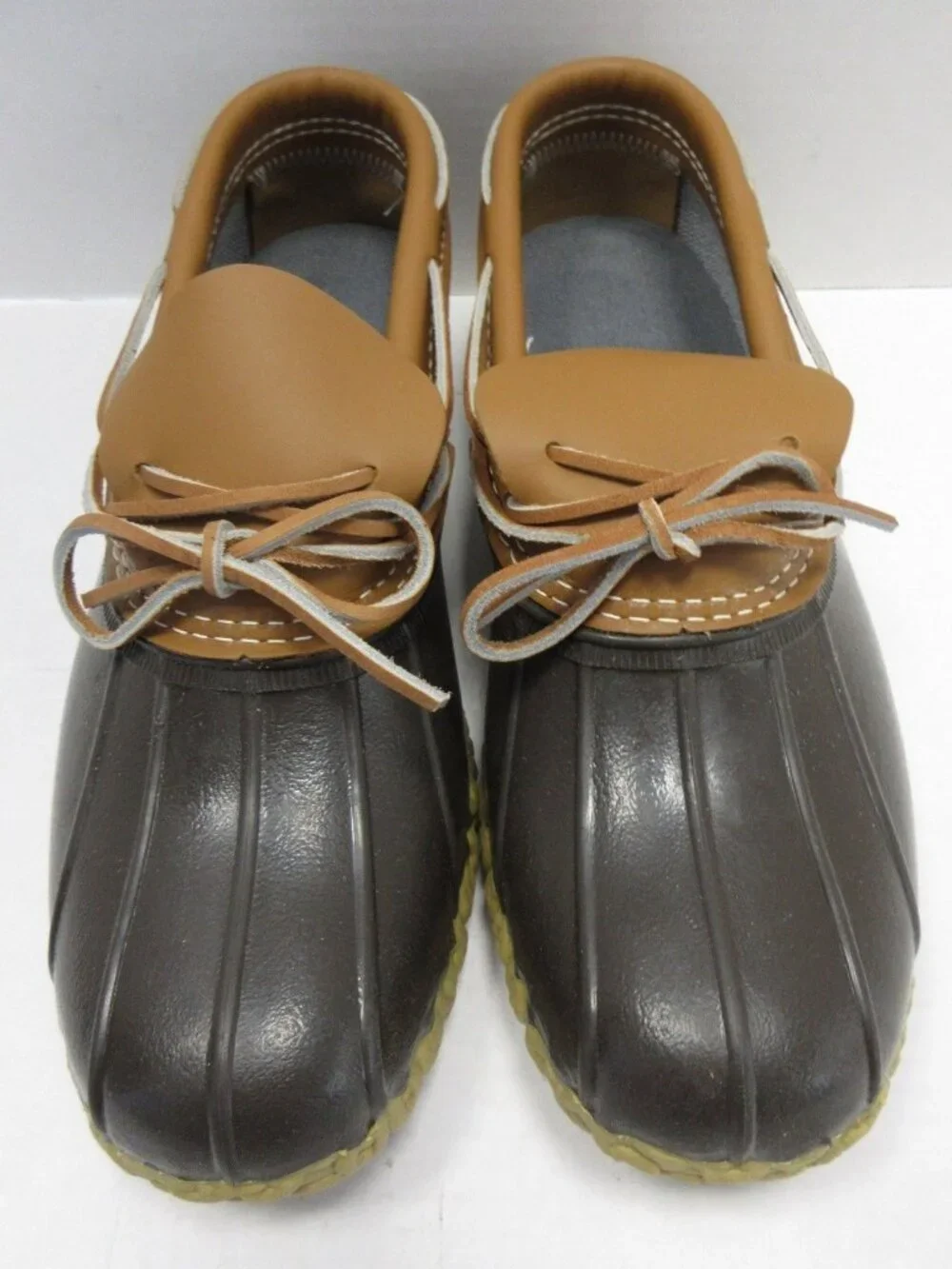 LL Bean Bean Boots 10 M Tan Duck Rubber Moc Slip On 175061 USA NEW